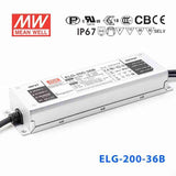 Mean Well ELG-200-36B Power Supply 200W 36V - Dimmable 5.55A