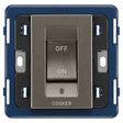 Arke 2P 45A 1-Way Cooker Switch 3M Grey