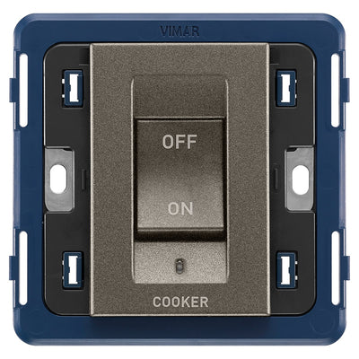 Arke 2P 45A 1-Way Cooker Switch 3M Grey