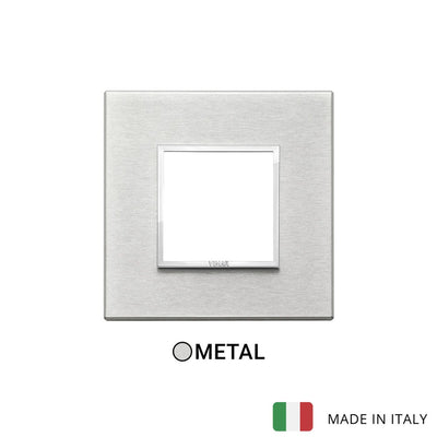 Vimar Eikon Evo Plate 2M Aluminium Grey - Square