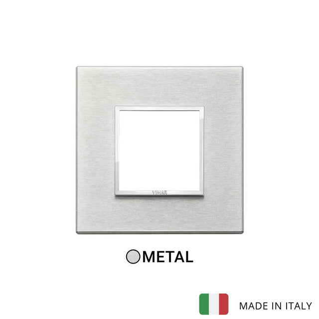 Vimar Eikon Evo Plate 2M Aluminium Grey - Square