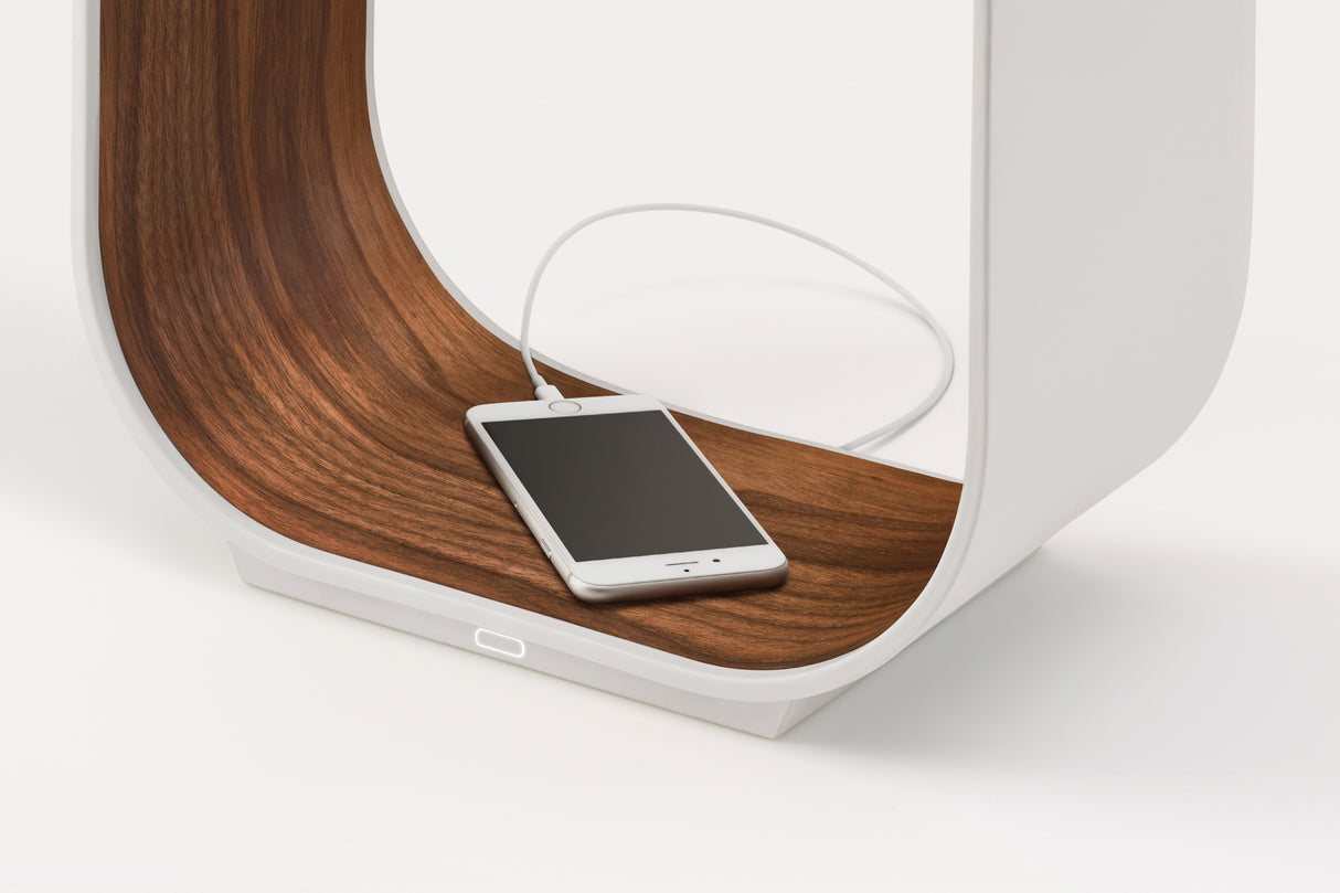 Pablo Table Contour Small White/Walnut - PHOTO 4