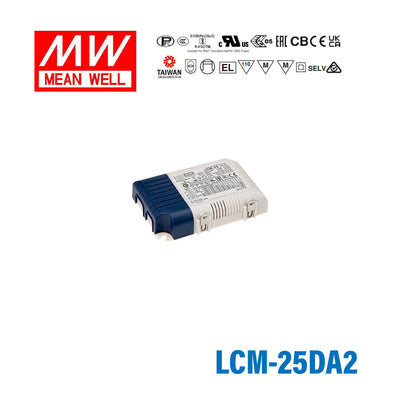 Mean Well LCM-25DA2 Power Supply 25W 350mA 500mA 600mA 700mA(default) 900mA 1050mA - DALI2 and Push