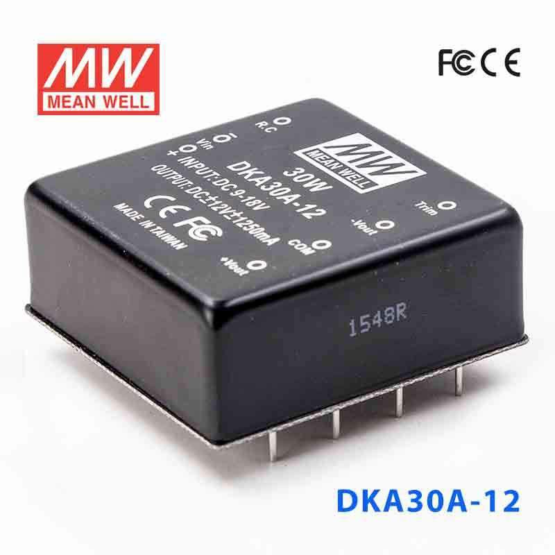 Mean Well DKA30A-12 DC-DC Converter - 30W - 9~18V in ±12V out