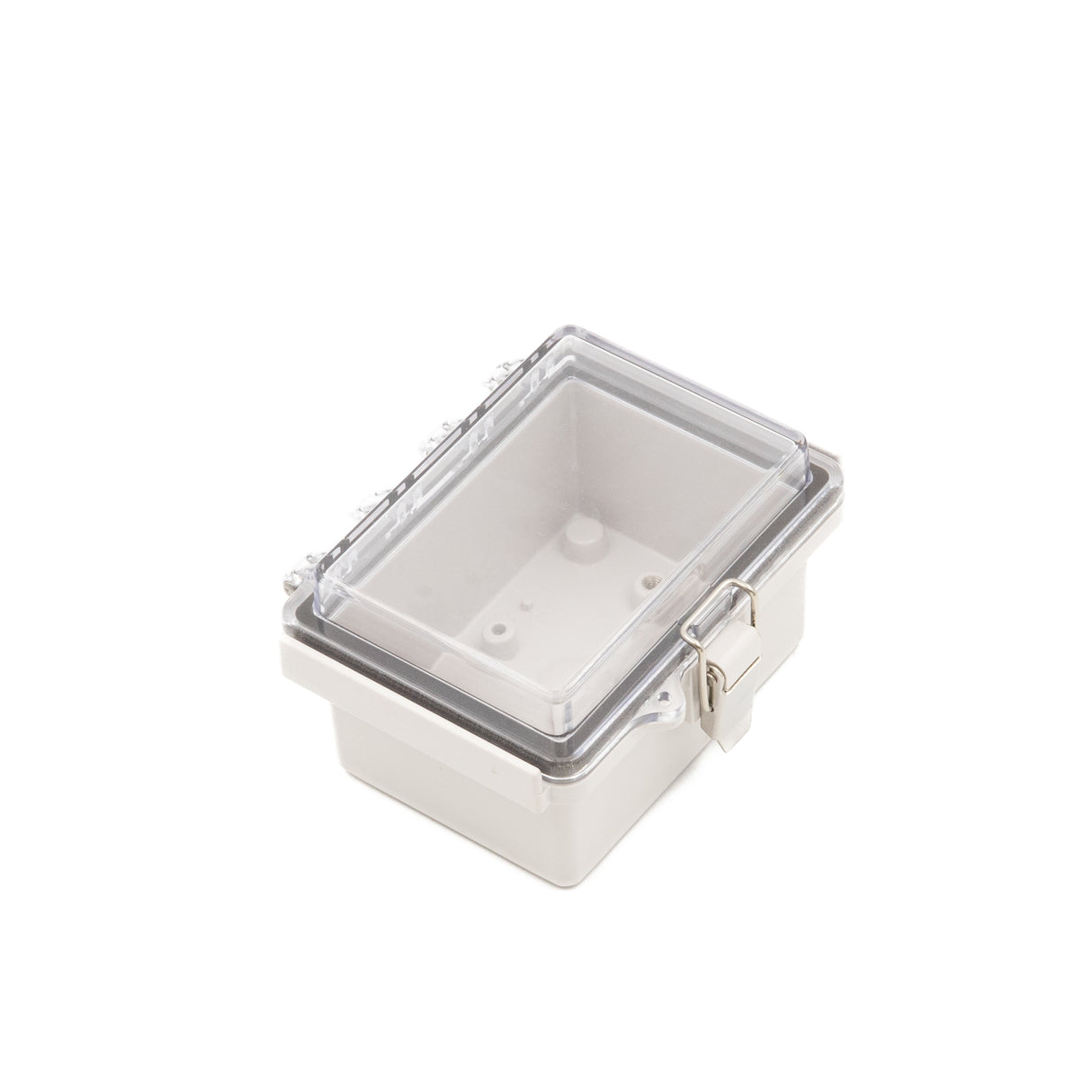 Boxco P-Series 90x120x70mm Plastic Enclosure, IP67, IK08, ABS, Transparent Cover, Molded Hinge and Latch Type - PHOTO 1