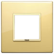 Vimar Eikon Evo Plate 2M Aluminium Polished Gold