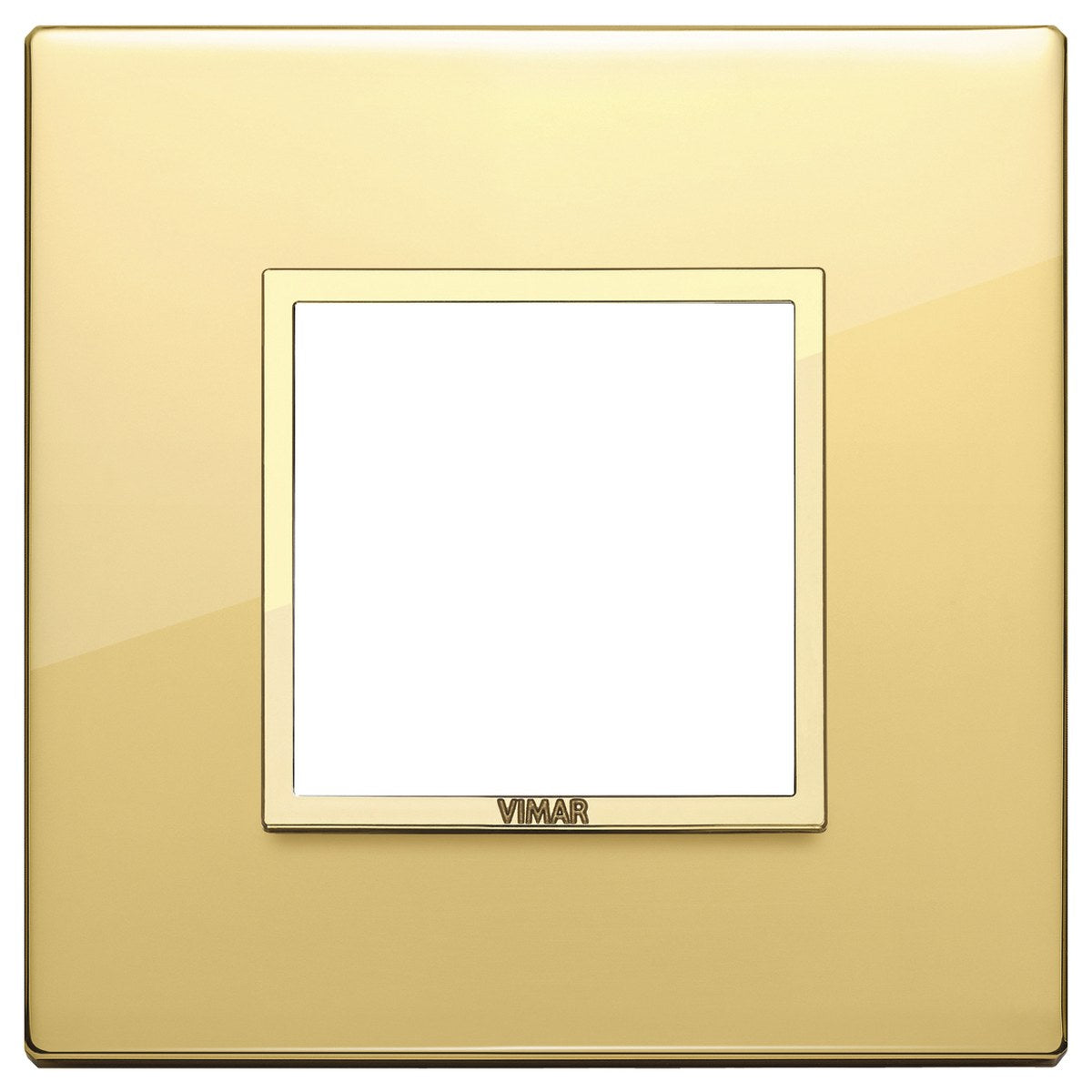 Vimar Eikon Evo Plate 2M Aluminium Polished Gold