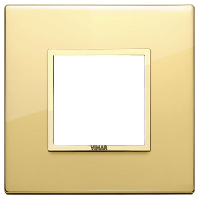 Vimar Eikon Evo Plate 2M Aluminium Polished Gold