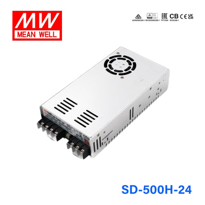 Mean Well SD-500H-24 DC-DC Converter - 500W - 72~144V in 24V out 21A