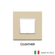 Vimar Eikon Evo Plate 2M Leather Cream - Square