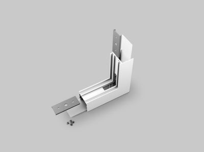 Archilight Alumnium Corner Joiner for VARIO 02 - 33mm Width - 270 Degree - White - Bent