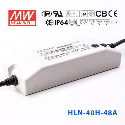 Mean Well HLN-40H-48A Power Supply 40W 48V - IP64, Adjustable 840mA