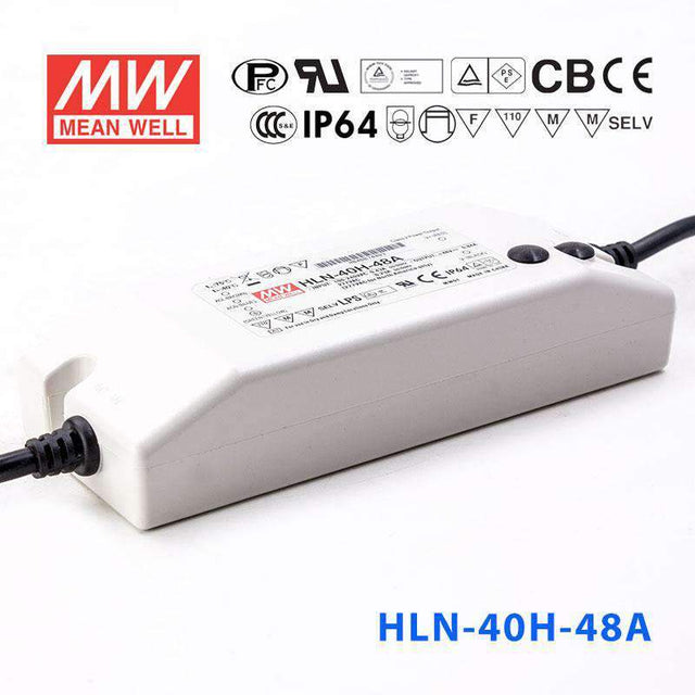 Mean Well HLN-40H-48A Power Supply 40W 48V - IP64, Adjustable 840mA