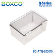 Boxco Q-Series 200×300×150mm Plastic Enclosure, IP67, IK08, ABS, Transparent Cover, Plastic Hinge and Latch Type