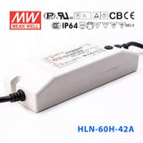 Mean Well HLN-60H-42A Power Supply 60W 42V - IP64, Adjustable 1.45A