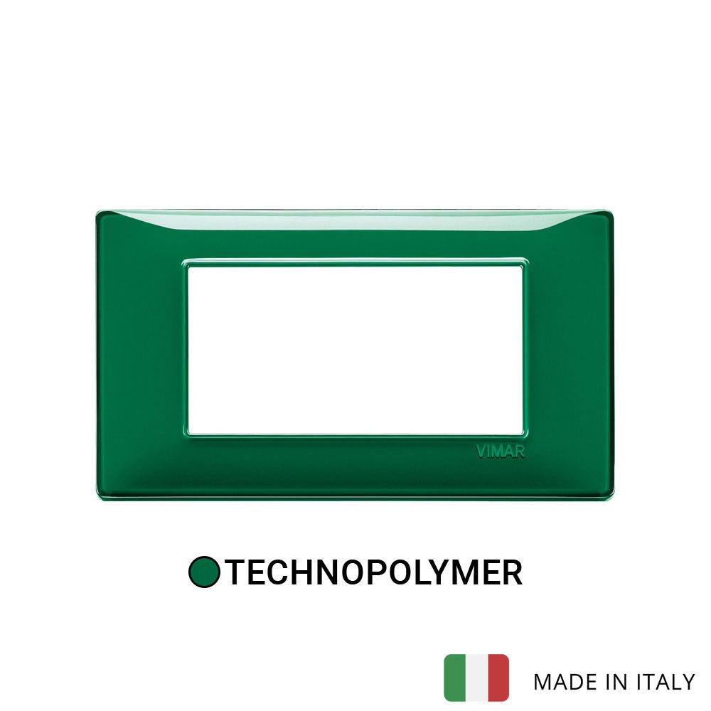 Vimar Plana Plate 4M Technopolymer Reflex Emerald