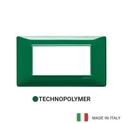 Vimar Plana Plate 4M Technopolymer Reflex Emerald