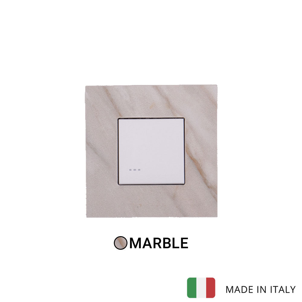 Vimar Eikon Marble 1 Gang Switch - White Calacatta - 16A