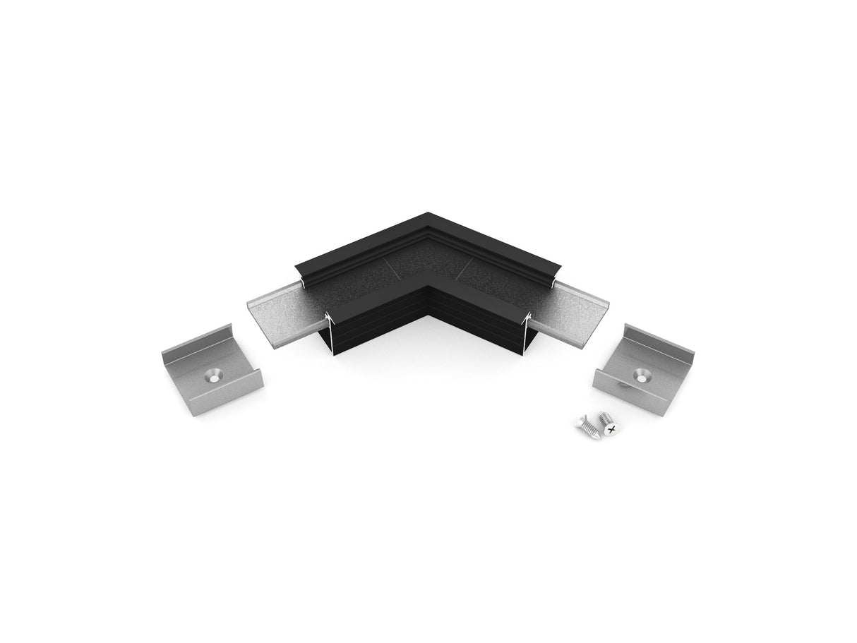 Archilight Alumnium Corner Joiner for DECORUS IN - 30mm Width - 120 Degree - Black