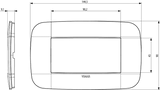 Vimar Arke Round Plate 4M Reflex Smoke Grey - PHOTO 1