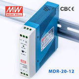 Mean Well MDR-20-12 Single Output Industrial Power Supply 20W 12V 1.67A - DIN Rail