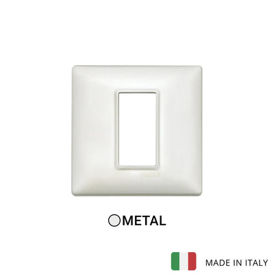 Vimar Plana Plate 1M Metal Pearl Silver