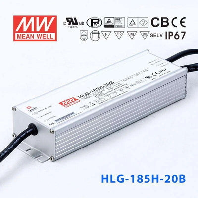 Mean Well HLG-185H-20B Power Supply 185W 20V- Dimmable 9.3A