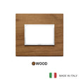 Vimar Eikon Evo Plate 3M Wood Italian Walnut