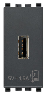Vimar Eikon USB Supply Unit 5V 1.5A 1M Grey