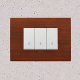 Vimar Arke Wood 3 Gang switch - Cherry Wood - 16A - PHOTO 1