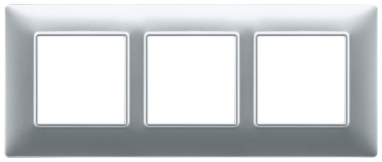 Vimar Plana Plate 6M Technopolymer Matt Silver