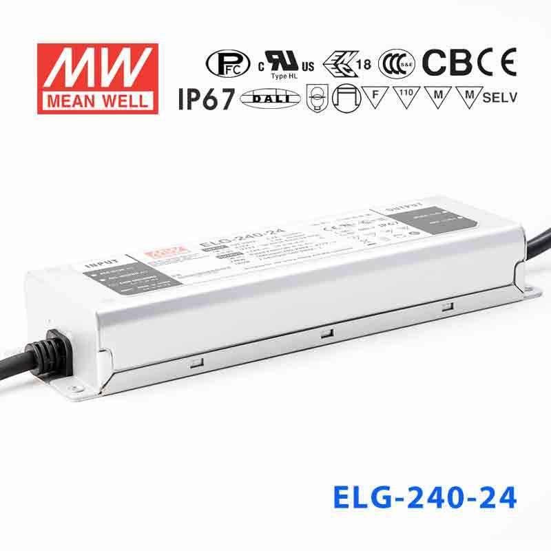 Mean Well ELG-240-24AB Power Supply 240W 24V - Adjustable and Dimmable 10A