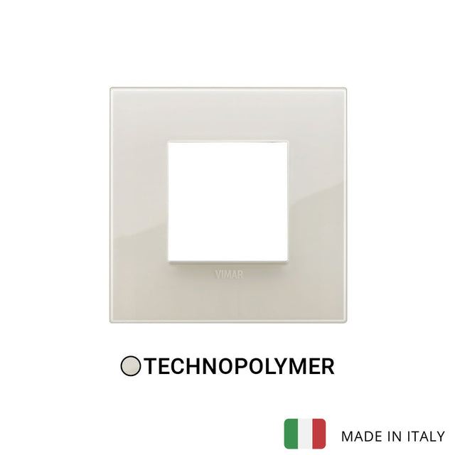 Vimar Arke Classic Plate 2M Reflex Ivory White - Square