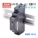 Mean Well HDR-15-5 Ultra Slim Step Shape Power Supply 15W 5V 2.4A - DIN Rail