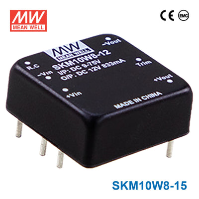 Mean Well SKM10W8-15 10W DC-DC Converter 15VDC 670mA