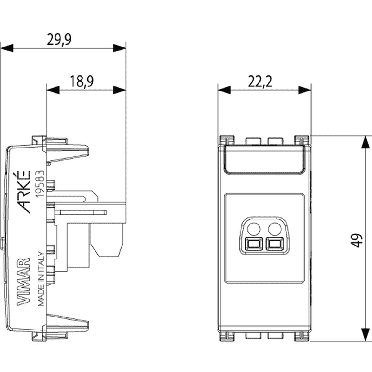 Arke Speaker Connector White - PHOTO 3