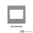 Vimar Eikon Evo Plate 3M Stone Grey Quartzite - British Standard