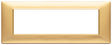 Vimar Plana Plate 7M Technopolymer Matt Gold