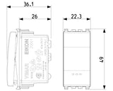 Vimar Eikon 1P 16AX 1-Way Switch Grey - PHOTO 1