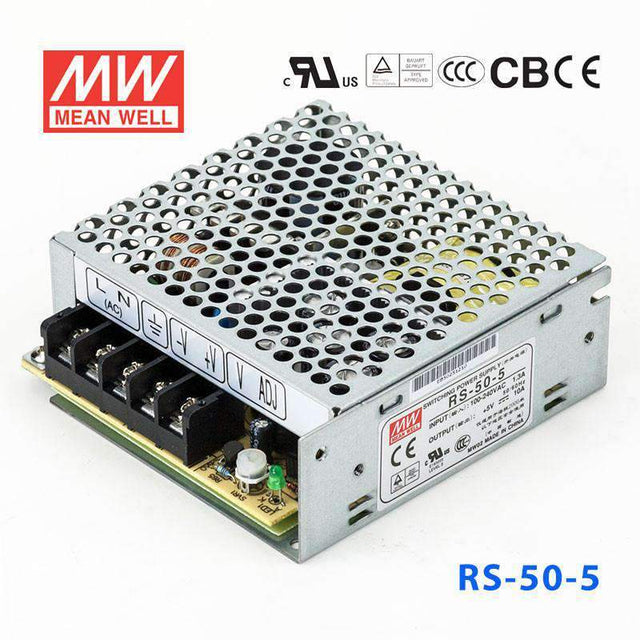 Mean Well RS-50-5 Power Supply 50W 5V 10A