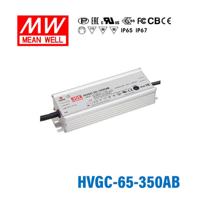 Mean Well HVGC-65-350AB Power Supply 65W 350mA - Adjustable and Dimmable