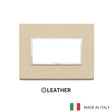 Vimar Eikon Evo Plate 4M Leather Cream