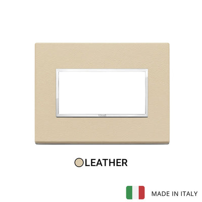 Vimar Eikon Evo Plate 4M Leather Cream