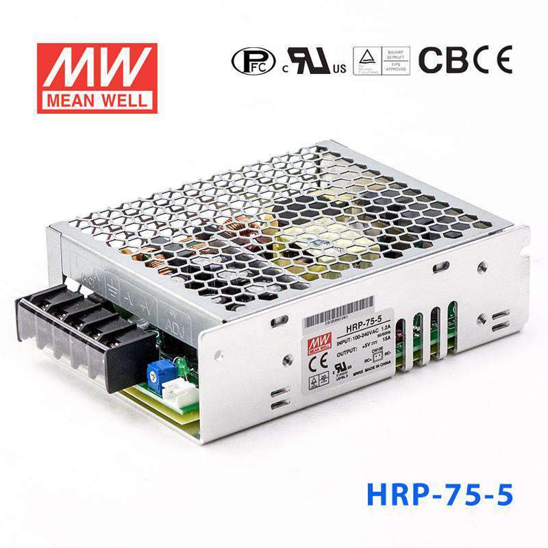 Mean Well HRP-75-5  Power Supply 75W 5V 15A