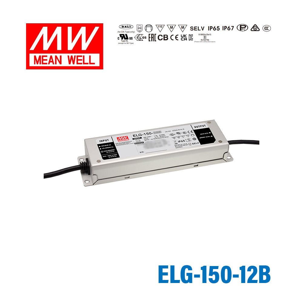 Mean Well ELG-150-12B Power Supply 120W 12V - Dimmable 10A