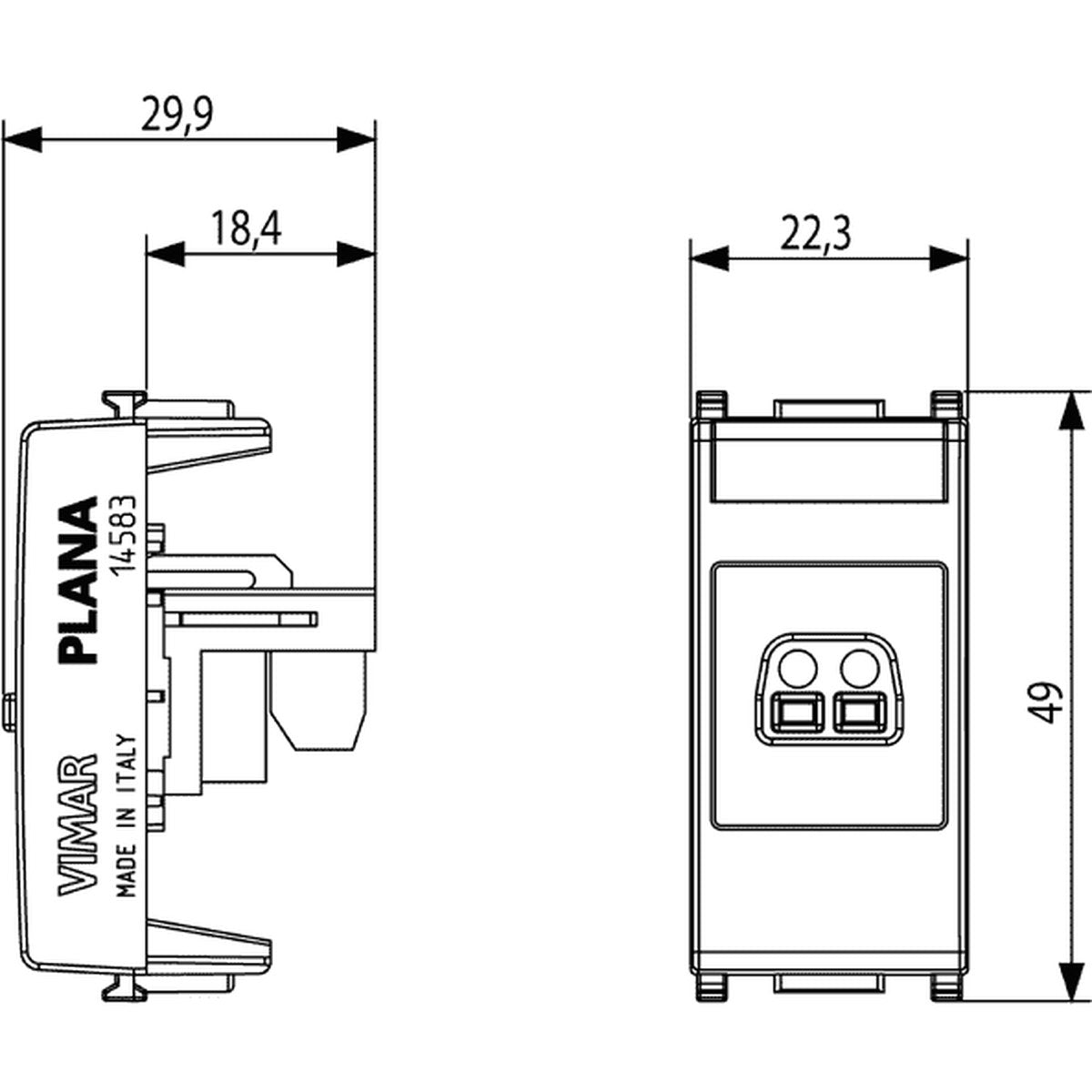 Plana Speaker Connector White - PHOTO 3