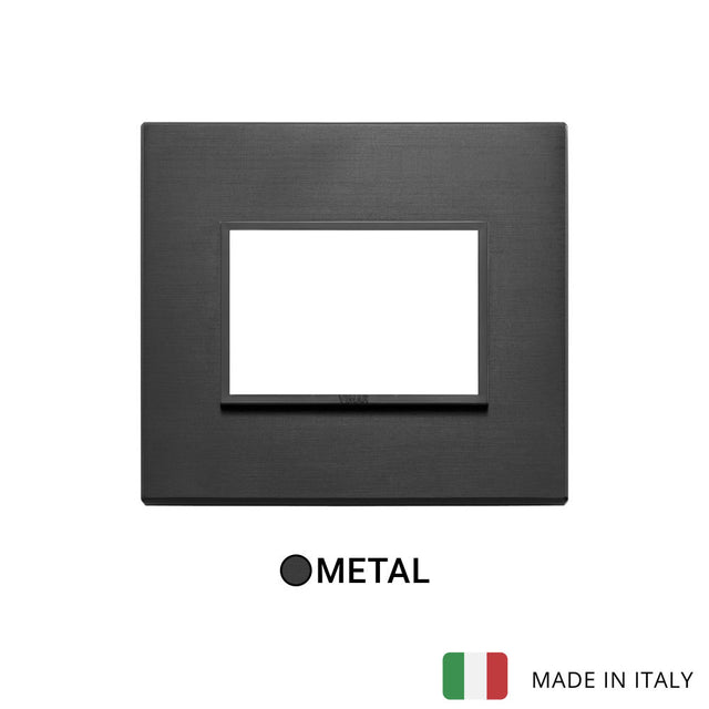 Vimar Eikon Evo Plate 3M Aluminium Total Black