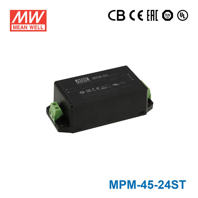 Mean Well MPM-45-24ST Power Supply 45W 24V 1.88A