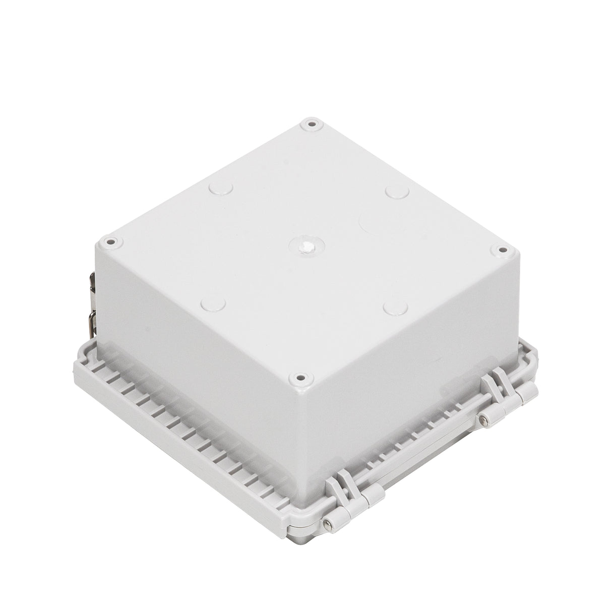 Boxco P-Series 150x150x90mm Plastic Enclosure, IP67, IK08, ABS, Grey Cover, Molded Hinge and Latch Type - PHOTO 2