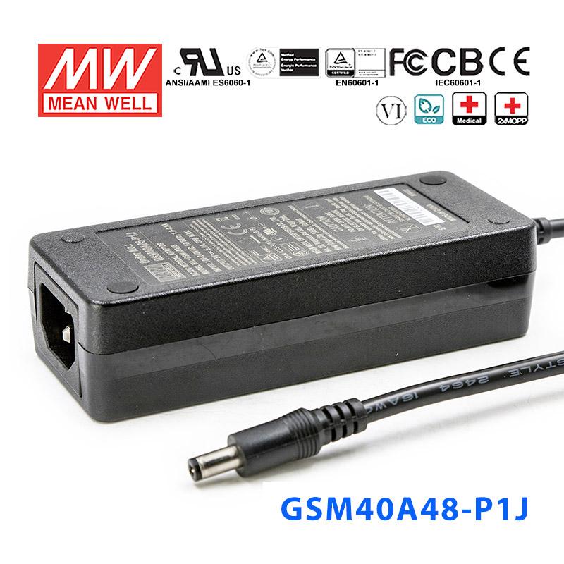 Mean Well GSM40A48-P1J Power Supply 40W 48V 840mA